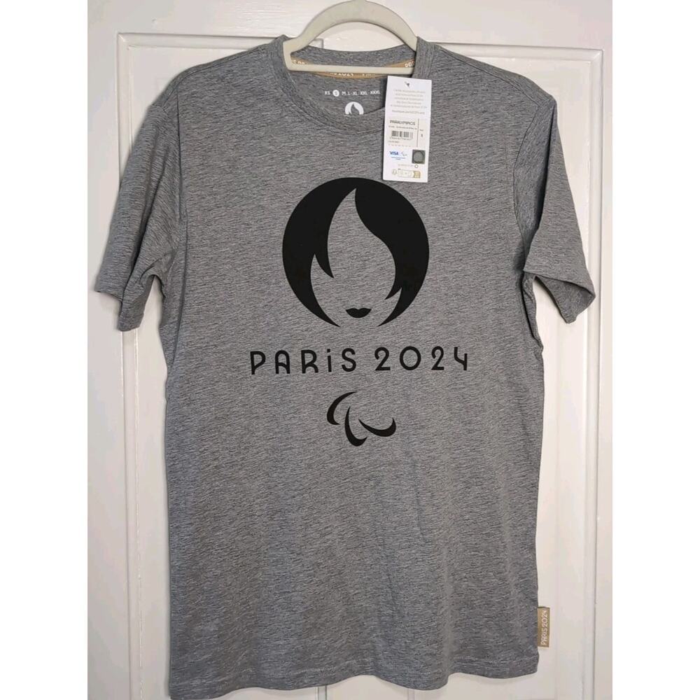 Paris Olympics 2024 T-shirt NWT Gray Sports France Summer Unisex S(1144)